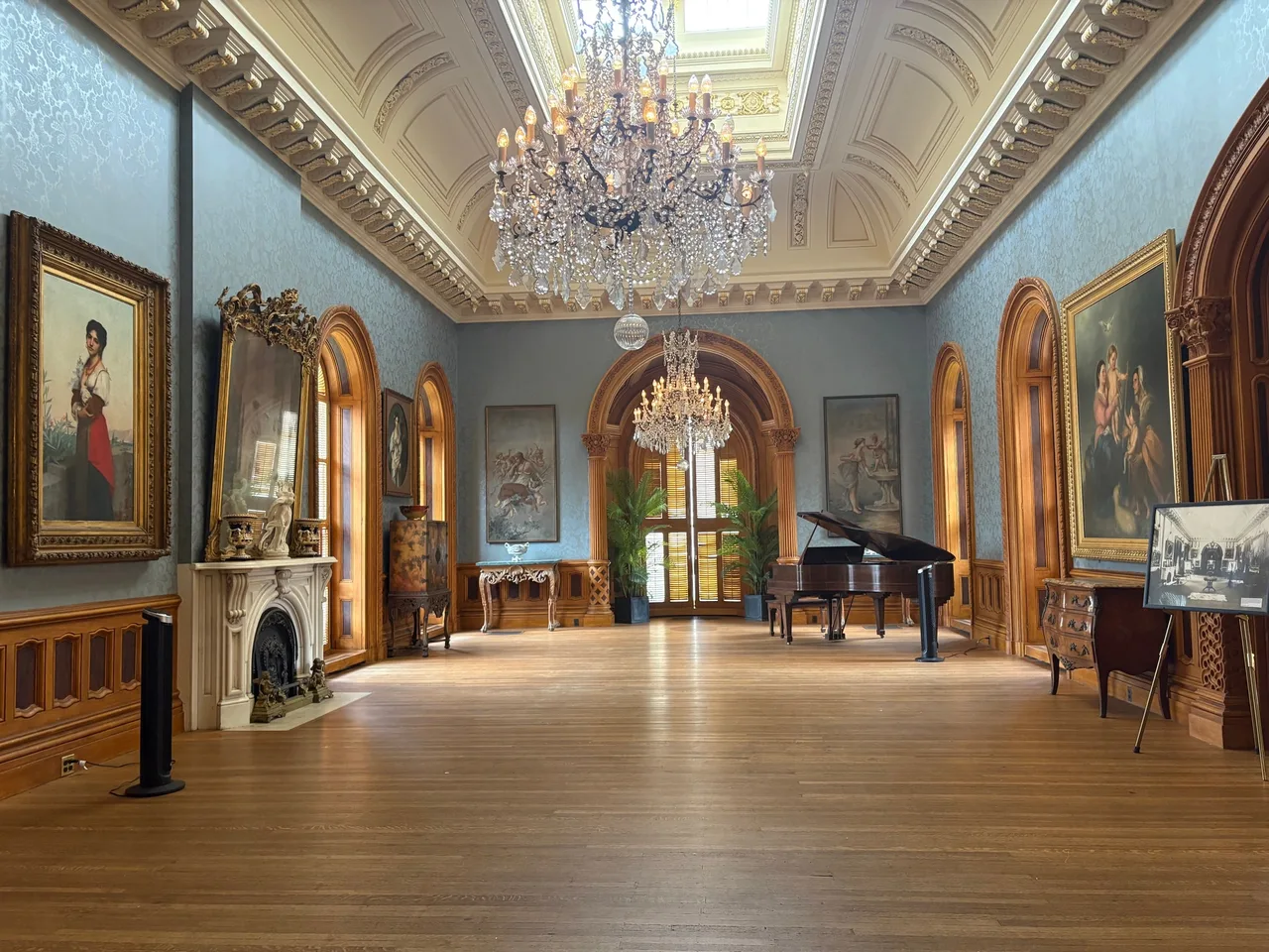 An ornate blue room at Hay House